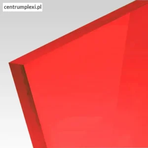 Płyta akrylowa wylewana kolor fluo czerwony 3 mm