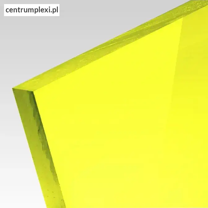 Płyta akrylowa wylewana kolor fluo żółty 3 mm
