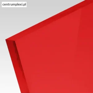 Płyta akrylowa wylewana transparentna kolor czerwony 3 mm