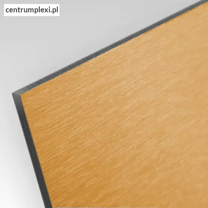Płyta kompozyt reklamowy jednostronny 3 mm szczotkowany złoty