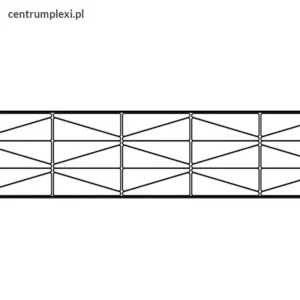 Płyta poliwęglan kanalikowy opal 25 mm / 7X