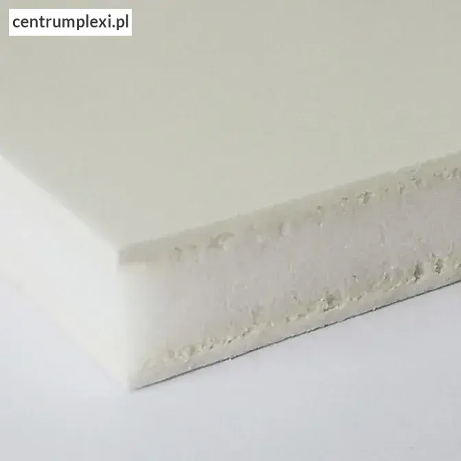 Płyta warstwowa z okładziną z PCW spienionego biała 10 mm