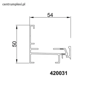Łącznik aluminiowy do profilu 420031