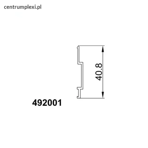 Listwa zaciskowa 492001 do paneli PC 40 mm – Centrum Plexi