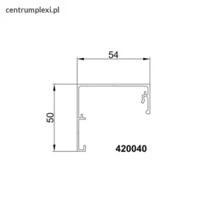 Profil górno-boczny 420040 do paneli 40 mm