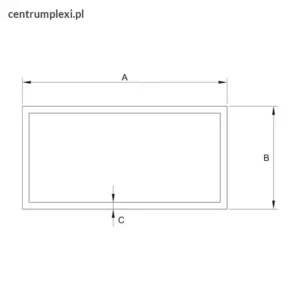 Rura aluminiowa prostokątna 60x40x2