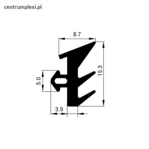 Uszczelka EPDM do profilu górnego S-229